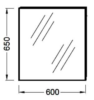 Зеркало прямоугольное ЕВ1080-NF 60х65х4 ODEON UP Jacob de Lafon